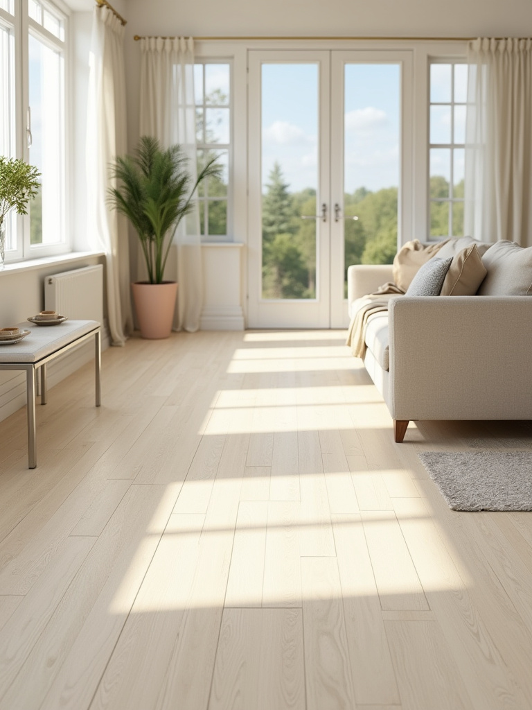 Cream living room showcasing complementary flooring options