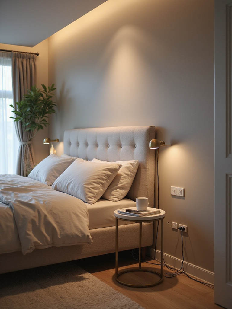 Modern bedroom showcasing future-proof wiring infrastructure