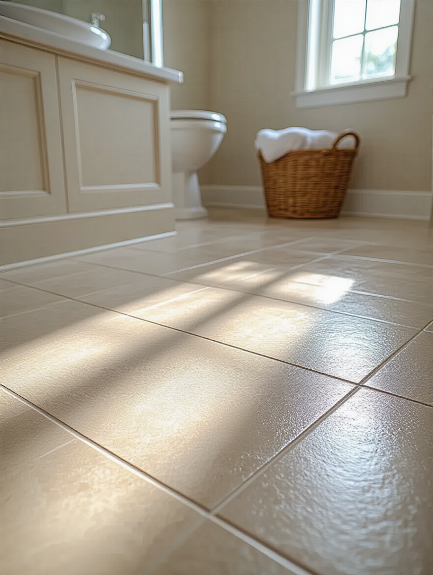 Beautifully sealed and grouted bathroom tile showcasing durability and cleanliness.